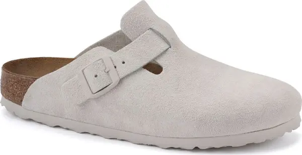 Birkenstock Birkenstock Boston Suede Leather Regular Fit Мъже - Сандали Birkenstock - Сив - 1024731-3.5 - Size: 3.5