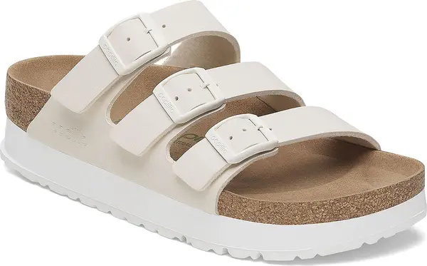 Birkenstock Birkenstock Florida III PAP Flex Platform Birko-Flor Narrow Fit Жени - Сандали Birkenstock - Бял - 1029751-7.5 - Size: 7.5