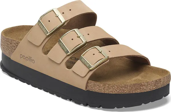 Birkenstock Birkenstock Florida III PAP Flex Platform Nubuk Leather Narrow Fit Жени - Сандали Birkenstock - Кафяв - 1029760-4.5 - Size: 4.5