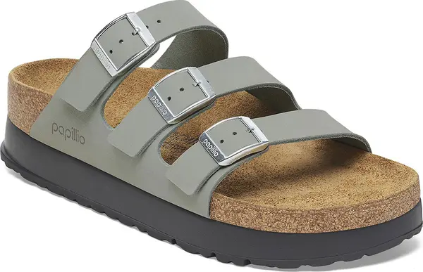 Birkenstock Birkenstock Florida III PAP Flex Platform Nubuk Leather Narrow Fit Жени - Сандали Birkenstock - Сив - 1029757-3.5 - Size: 3.5