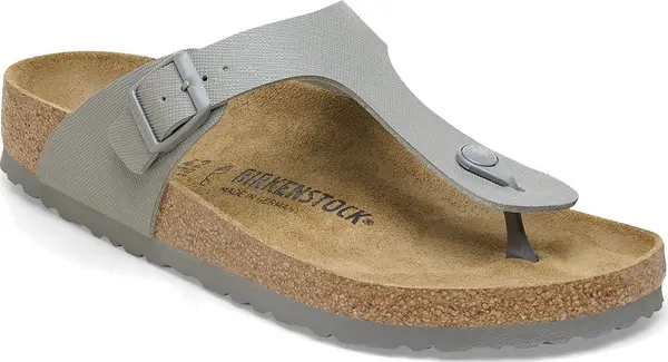 Birkenstock Birkenstock Gizeh BF Saffiano Stone Coin Regular Fit Мъже - Сандали Birkenstock - Сив - 1026397-10.5 - Size: 10.5