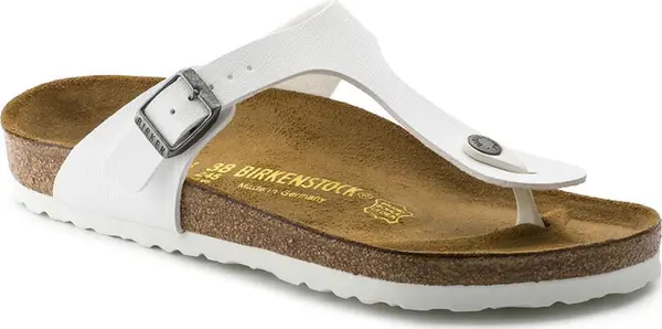 Birkenstock Birkenstock Gizeh Birko-Flor Regular Fit Unisex - Сандали Birkenstock - Бял - 0745531-7.5 - Size: 7.5