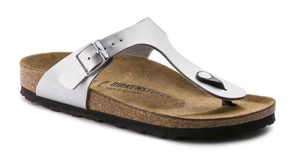 Birkenstock Birkenstock Gizeh Birko-Flor Silver Narrow Fit