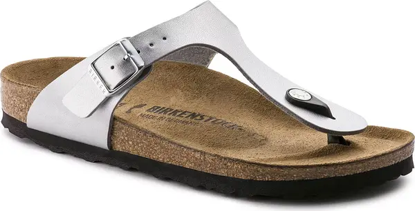 Birkenstock Birkenstock Gizeh Birko-Flor Silver Regular Fit Жени - Сандали Birkenstock - Сив - 43851-4.5 - Size: 4.5