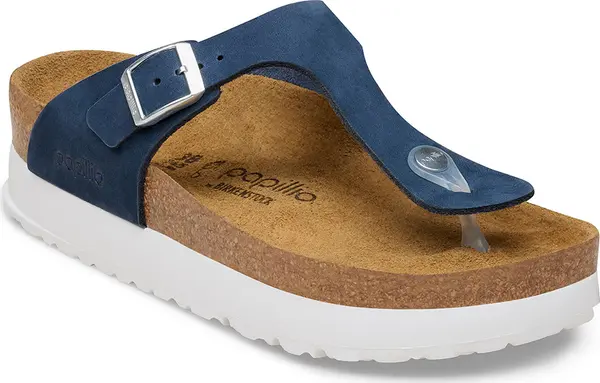 Birkenstock Birkenstock Gizeh Flex Platform Nubuck Leather Regular Fit New Navy Жени - Сандали Birkenstock - Син - 1031413-4.5 - Size: 4.5