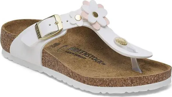 Birkenstock Birkenstock Gizeh Flowers Birko-Flor Narrow Fit White Жени,Деца - Сандали Birkenstock - Бял - 1029532-2.5 - Size: 2.5