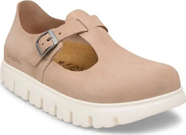Birkenstock Birkenstock Paris Chunky Suede Leather Narrow Fit Warm Sand Жени - Сандали Birkenstock - Кафяв - 1031223-4.5 - Size: 4.5
