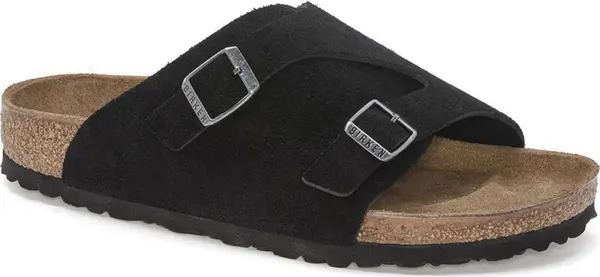 Birkenstock Birkenstock Zürich Suede Leather Regular Fit Мъже - Сандали Birkenstock - Черен - 1025045-5 - Size: 5