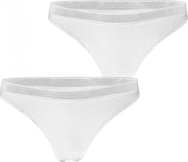 Björn Borg Bjorn Borg Core Thong 2-pack White Жени - Бельо Björn Borg - Бял - 10000162_BW_MP002-L - Size: L