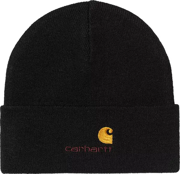 Carhartt WIP Carhartt WIP American Script Beanie Black Unisex - Чапки Carhartt WIP - Черен - I034235_89_XX-One-size - Size: One size