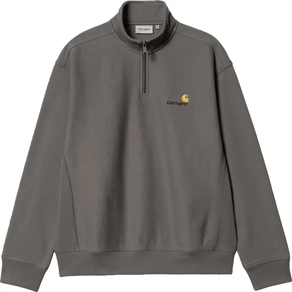 Carhartt WIP Carhartt WIP Half Zip American Script Sweat Мъже - Суитшърти и блузи с качулка Carhartt WIP - Сив - I027014_33C_XX-M - Size: M
