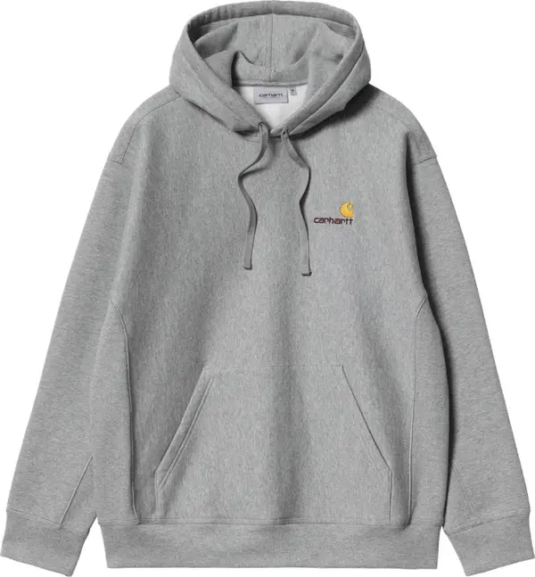 Carhartt WIP Carhartt WIP Hooded American Script Sweat Grey Heather Мъже - Суитшърти и блузи с качулка Carhartt WIP - Сив - I028279_V6_XX-M - Size: M