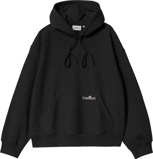 Carhartt WIP Carhartt WIP Hooded Label Script Sweat Black Мъже - Суитшърти и блузи с качулка Carhartt WIP - Черен - I034430_89_XX-M - Size: M
