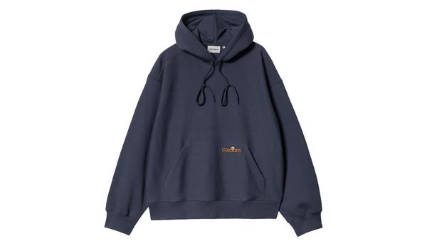 Carhartt WIP Carhartt WIP Hooded Label Script Sweat Blue