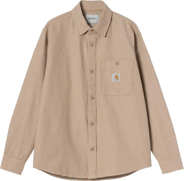 Carhartt WIP Carhartt WIP L/S Edgar Shirt Мъже - Риза Carhartt WIP - Светло кафяв - I035335_3D5_XX-XL - Size: XL