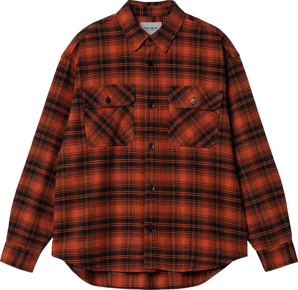 Carhartt WIP Carhartt WIP L/S Krenz Shirt Brick Мъже - Риза Carhartt WIP - Червен - I032271_1P9_XX-M - Size: M