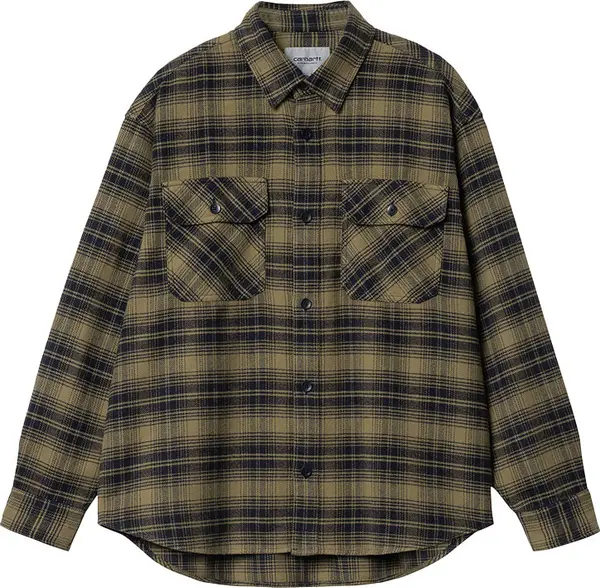 Carhartt WIP Carhartt WIP L/S Krenz Shirt Larch Мъже - Риза Carhartt WIP - Кафяв - I032271_1PC_XX-L - Size: L