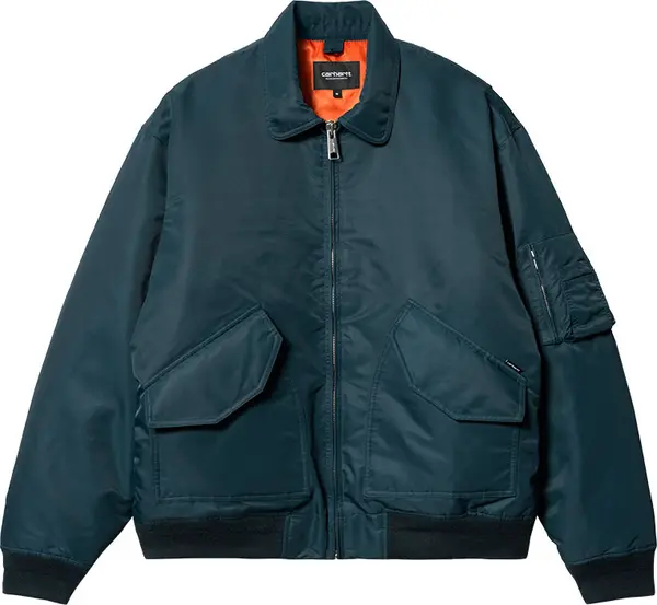 Carhartt WIP Carhartt WIP Olten bomber Duck Blue Мъже - Суитшърти и блузи с качулка Carhartt WIP - Син - I032300_2IV_XX-XL - Size: XL