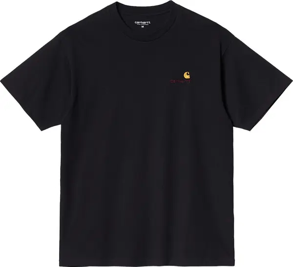 Carhartt WIP Carhartt WIP S/S American Script T-Shirt Black Мъже - Тениски Carhartt WIP - Черен - I029956_89_XX-M - Size: M