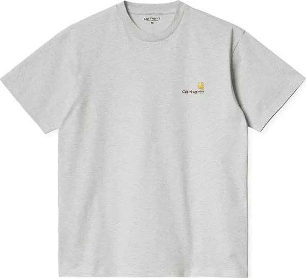Carhartt WIP Carhartt WIP S/S American Script T-Shirt  Мъже - Тениски Carhartt WIP - Сив - I029956_482_XX-XL - Size: XL