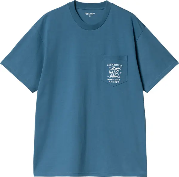 Carhartt WIP Carhartt WIP S/S Fragments Pocket T-Shirt Sodalite Мъже - Тениски Carhartt WIP - Тюркоаз - I034407_2PL_XX-L - Size: L
