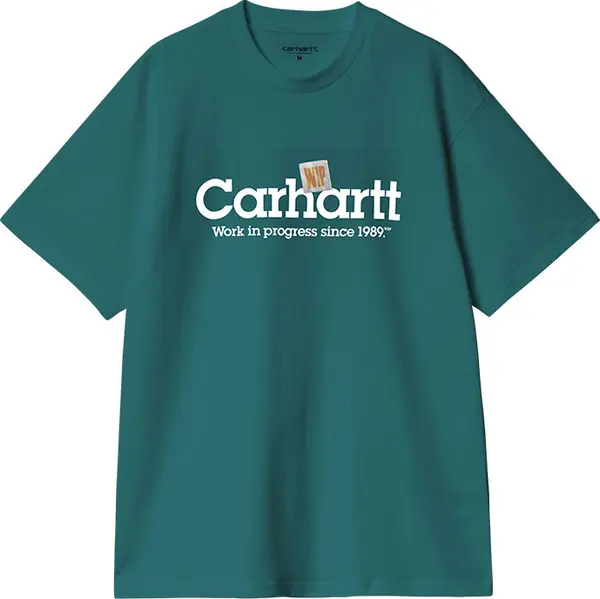 Carhartt WIP Carhartt WIP S/S Label Script T-Shirt Malachite Мъже - Тениски Carhartt WIP - Зелен - I034421_2M1_XX-XL - Size: XL