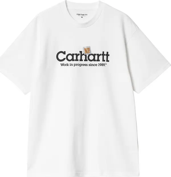 Carhartt WIP Carhartt WIP S/S Label Script T-Shirt White Мъже - Тениски Carhartt WIP - Бял - I034421_02_XX-XL - Size: XL