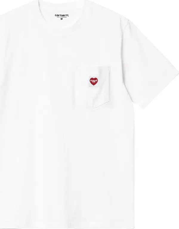 Carhartt WIP Carhartt WIP S/S Pocket Heart T-Shirt Мъже - Тениски Carhartt WIP - Бял - I032128_1WZ_XX-M - Size: M
