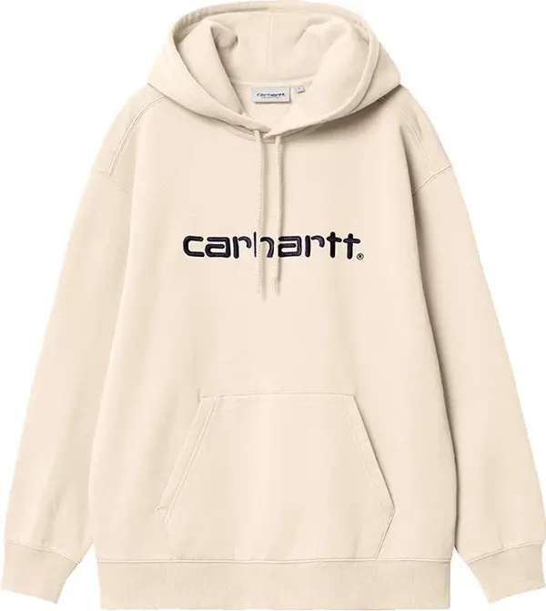 Carhartt WIP Carhartt WIP W' Hooded Carhartt Sweatshirt Жени - Суитшърти и блузи с качулка Carhartt WIP - Бял - I033648_3O6_XX-S - Size: S