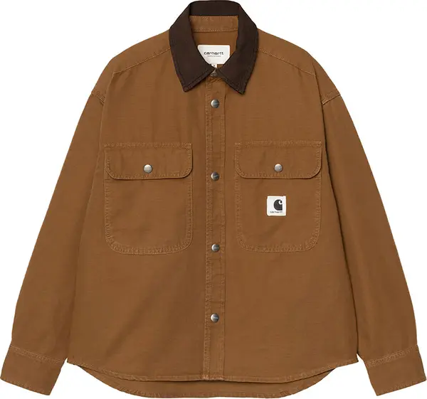 Carhartt WIP Carhartt WIP W' Prescott Shirt Jac Жени - Риза Carhartt WIP - Кафяв - I036513_00S_GD-S - Size: S
