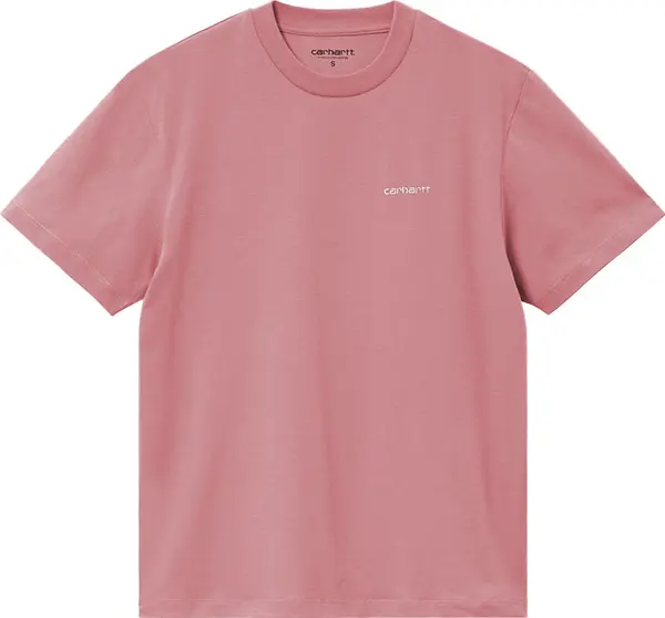 Carhartt WIP Carhartt WIP W' S/S Script Embroidery Tee Dusty Rose  Жени - Тениски Carhartt WIP - Розов - I032293_2D8_XX-M - Size: M