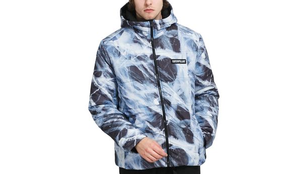 Caterpillar Caterpillar Allover Print Outdoor Jacket Blue