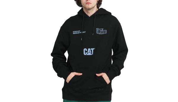 Caterpillar Caterpillar Painted Hoodie Black