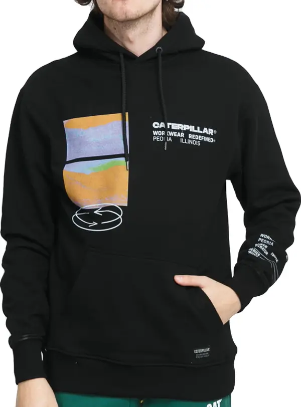 Caterpillar Caterpillar Fashion Pocket Hoodie Black Мъже - Суитшърти и блузи с качулка Caterpillar - Черен - 2910521-BLK-M - Size: M