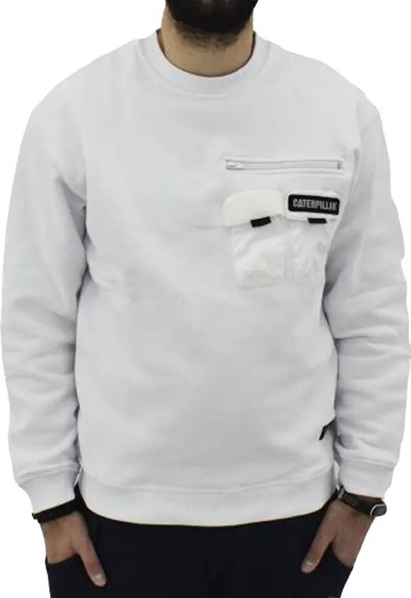 Caterpillar Caterpillar Multipocket Roundeck Hoodie Мъже - Суитшърти и блузи с качулка Caterpillar - Бял - 2910520-WIT-XL - Size: XL
