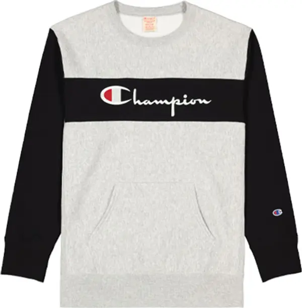 Champion Champion Colour Block Kangaroo Pocket Reverse Weave Sweatshirt Мъже - Суитшърти и блузи с качулка Champion - Сив - 214049-EM004-L - Size: L