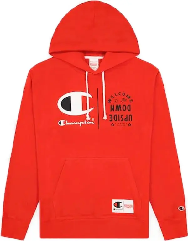 Champion Champion x Stranger Things Hoodie Мъже - Суитшърти и блузи с качулка Champion - Червен - 217780-RS033-L - Size: L