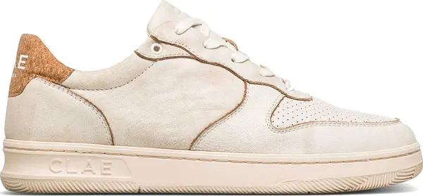 Clae Clae Malone Distressed Leather Cork Мъже - Обувки Clae - Бял - CL24AMA02-DLC-8.5 - Size: 8.5