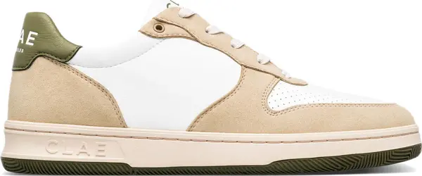Clae Clae Malone Vegan Vanilla White Olive Мъже - Обувки Clae - Бял - CL23AMA05-8.5 - Size: 8.5