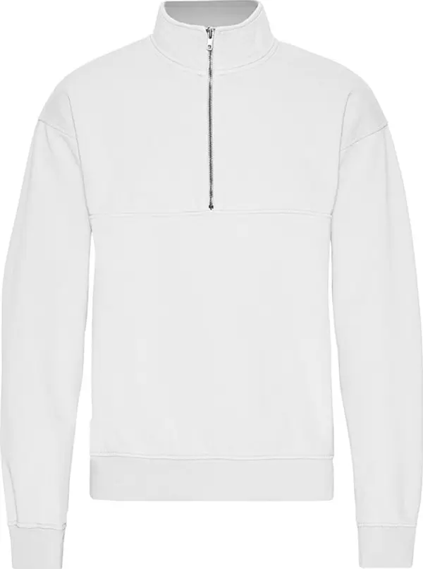 Colorful Standard Colorful Standard Organic Quarter Zip Unisex - Суитшърти и блузи с качулка Colorful Standard - Бял - CS1014-OW-L - Size: L