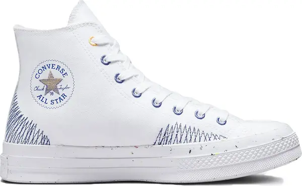 Converse Converse Chuck 70 Stitched White Indigo Unisex - Спортни обувки Converse - Бял - A00408C-6 - Size: 6