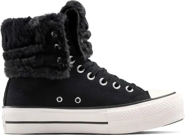 Converse Converse Chuck Taylor All Star Fold-Over Lift Platform XHi Faux Fur Жени - Спортни обувки Converse - Черен - A15229C-4.5 - Size: 4.5