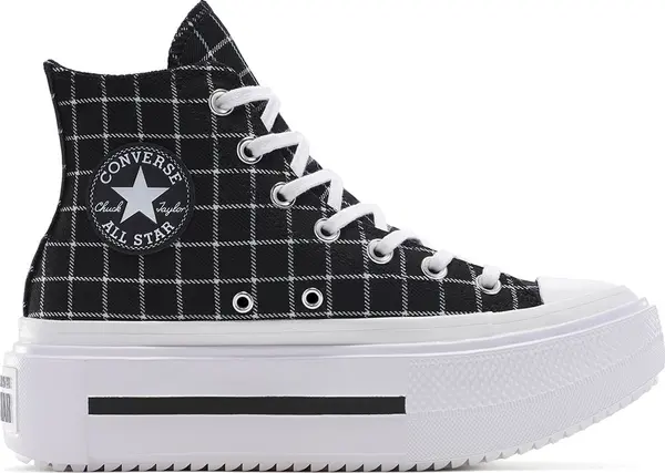 Converse Converse Chuck Taylor All Star Lift Double Stack Platform Plaid Жени - Спортни обувки Converse - Черен - A14157C-4 - Size: 4