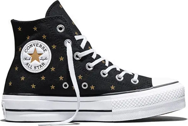 Converse Converse Chuck Taylor All Star Lift Platform Embroidered Stars Жени - Спортни обувки Converse - Черен - A16113C-5 - Size: 5