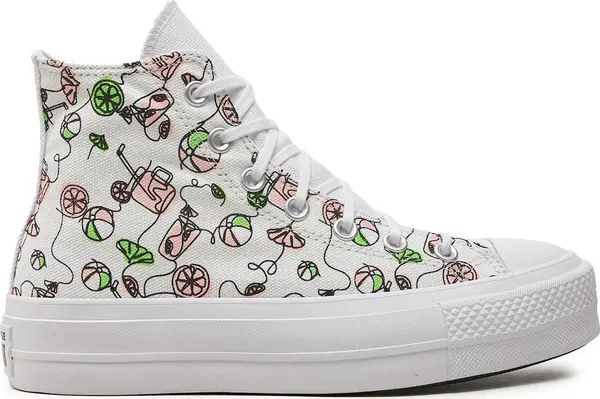 Converse Converse Chuck Taylor All Star Lift Platform High Top Жени - Спортни обувки Converse - Бял - A07561C-7 - Size: 7