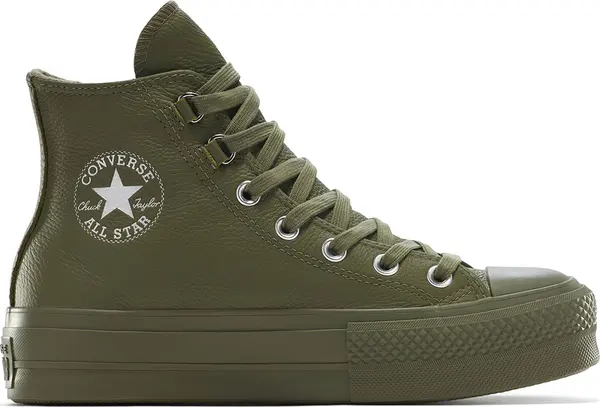 Converse Converse Chuck Taylor All Star Lift Platform Leather Жени - Спортни обувки Converse - Зелен - A12968C-7 - Size: 7