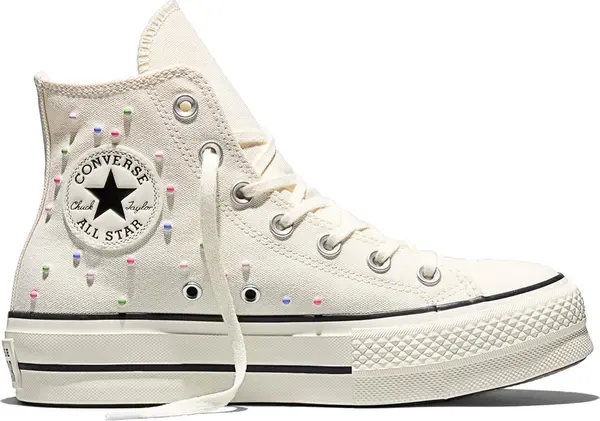 Converse Converse Chuck Taylor All Star Lift Platform Mini Studs Offwhite Жени - Спортни обувки Converse - Offwhite - A19140C-4 - Size: 4