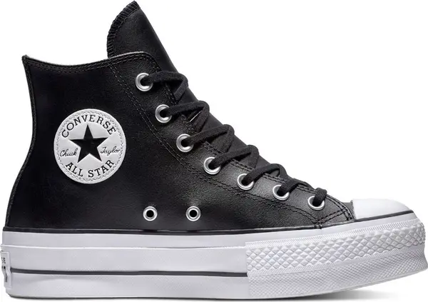 Converse Converse Chuck Taylor All Star Platform Leather High-Top Жени - Спортни обувки Converse - Черен - 561675C-7.5 - Size: 7.5