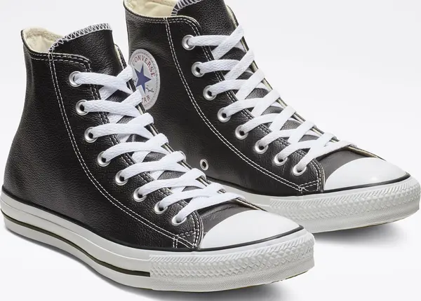Converse Converse Chuck Taylor Hi Leather Black Unisex - Спортни обувки Converse - Черен - 132170C-6.5 - Size: 6.5