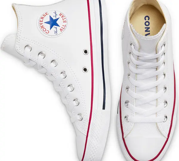 Converse Converse Chuck Taylor Hi Leather White Unisex - Спортни обувки Converse - Бял - 132169C-10UK - Size: 10